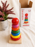 Wooden Colorful Ring Stacker