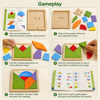 Tangram Puzzle Board with Challenge Cards