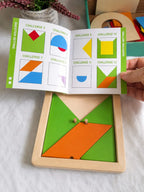 Tangram Puzzle Board with Challenge Cards