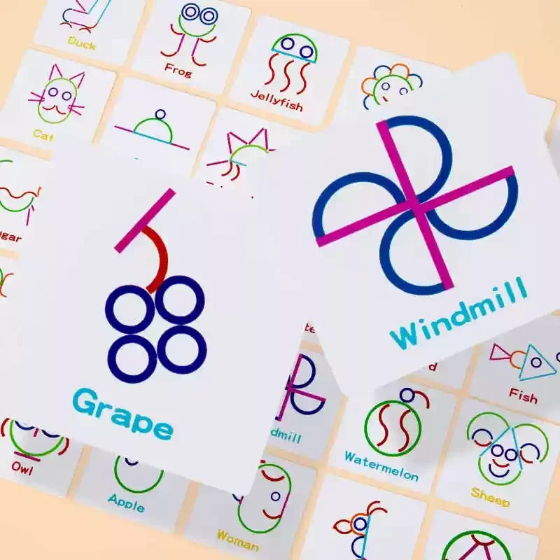 Sticks & Rings — Wooden Shapes Game, 38 Pieces
