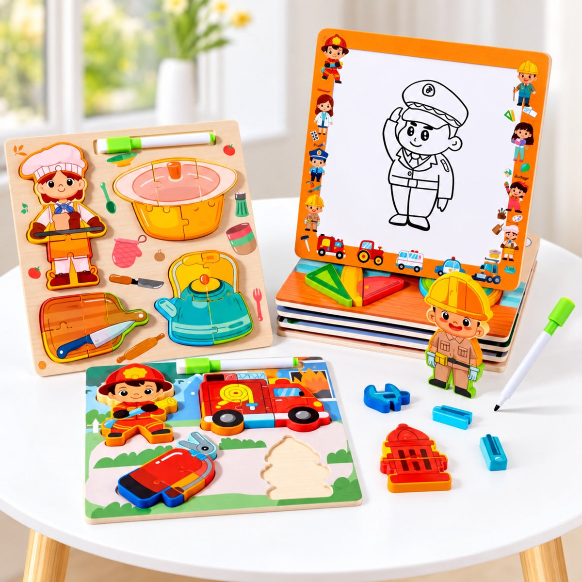 Professions and Tools Puzzle & Board