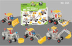 Five construction vehicles that can be built from the kit