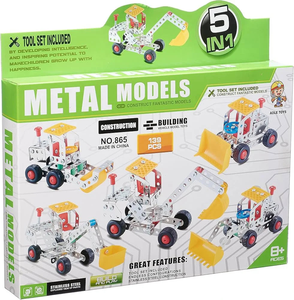 Box front: Metal Models, 5 in 1, 139 pieces