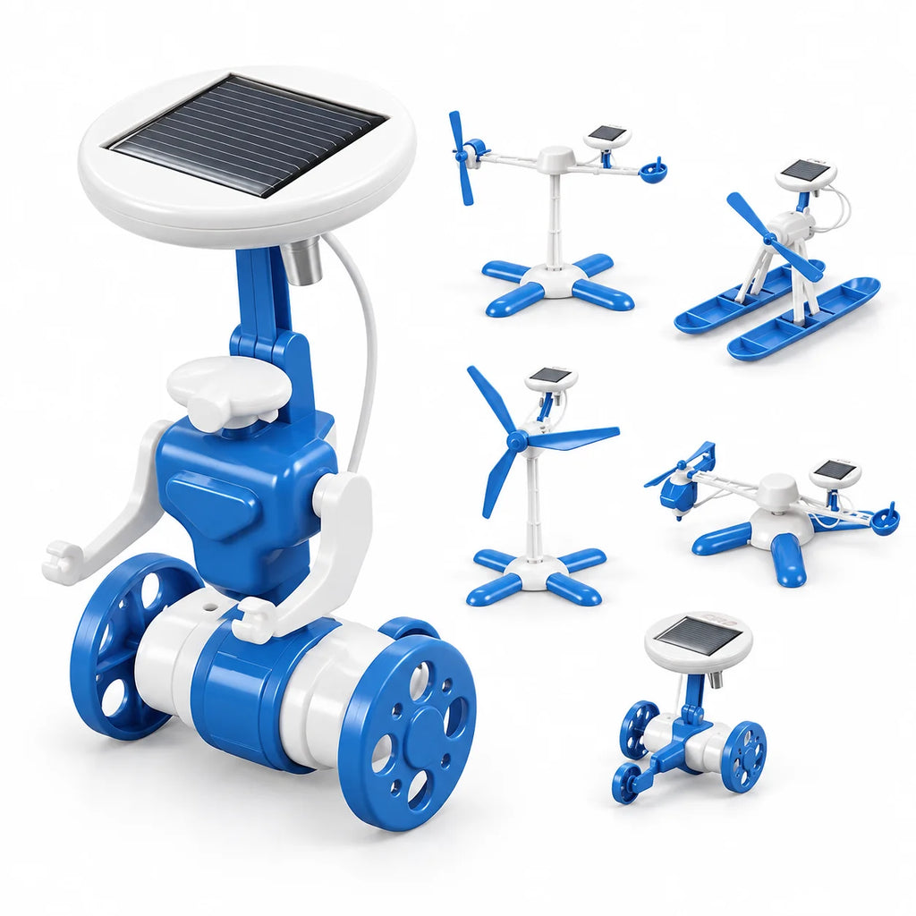 Solar robot with the six models from the kit
